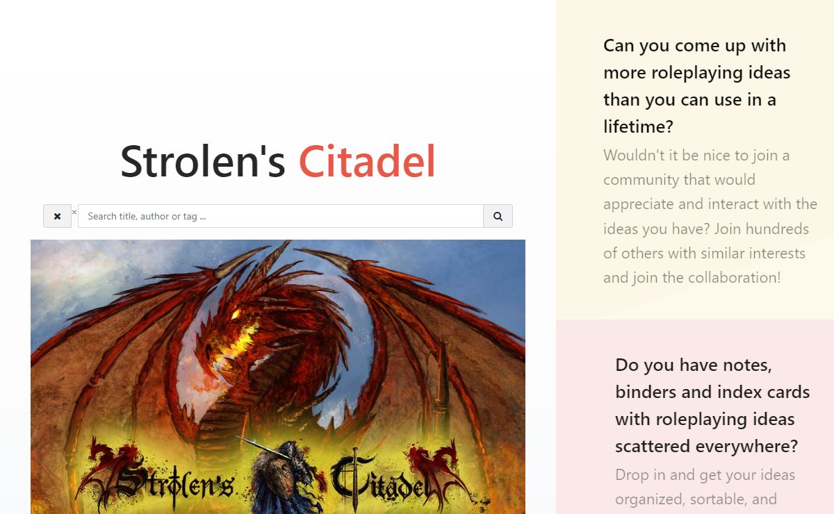 Strolen's Citadel & RPG Framework