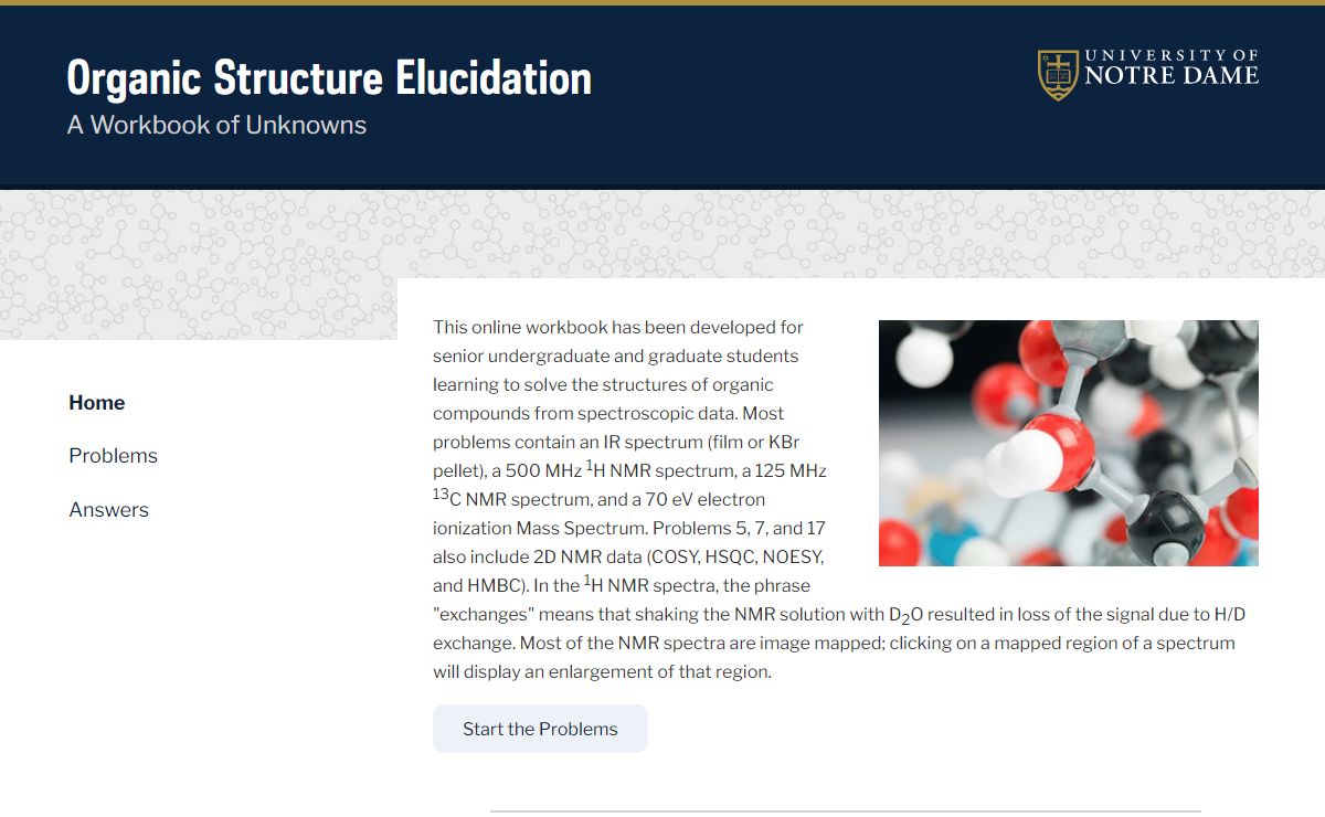 Organic Structure Elucidation Workbook | University of Notre Dame