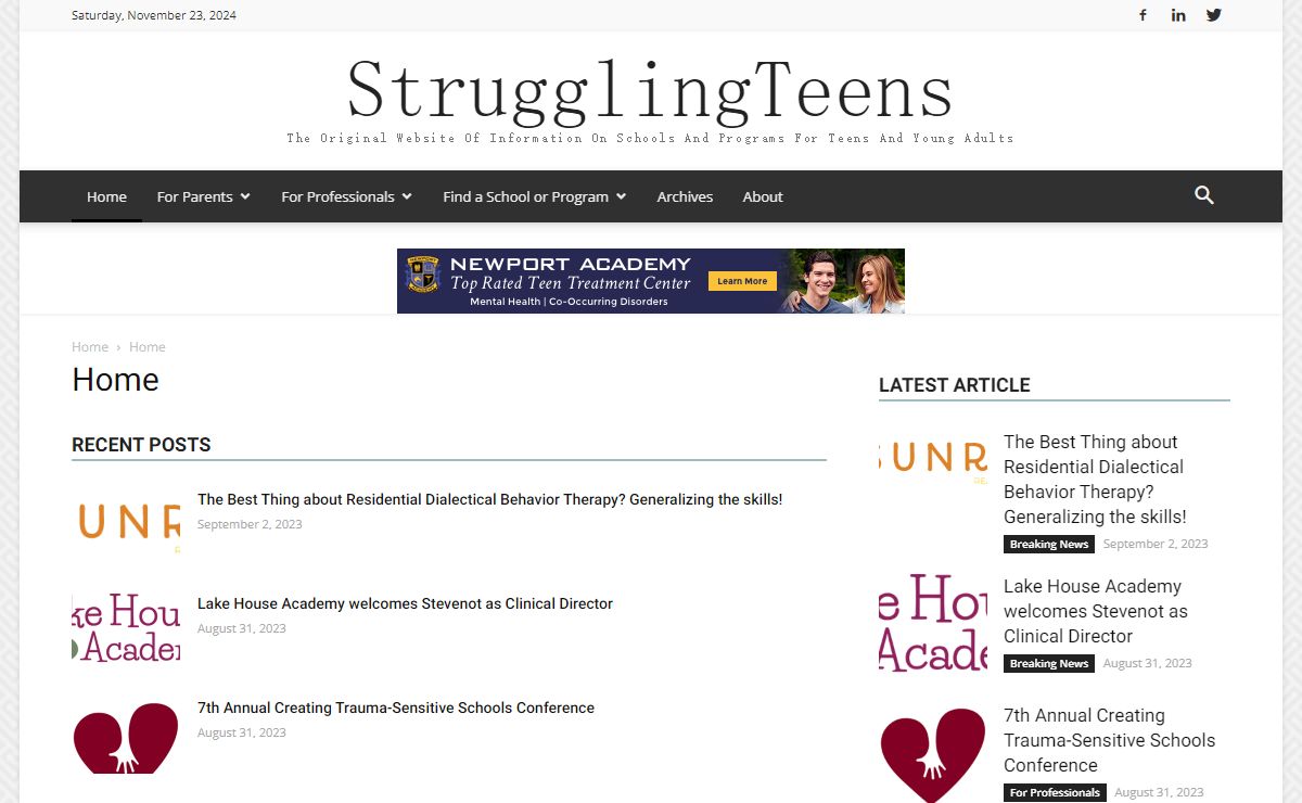 Home - StrugglingTeens