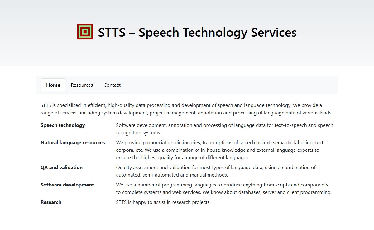STTS – speech technology services
