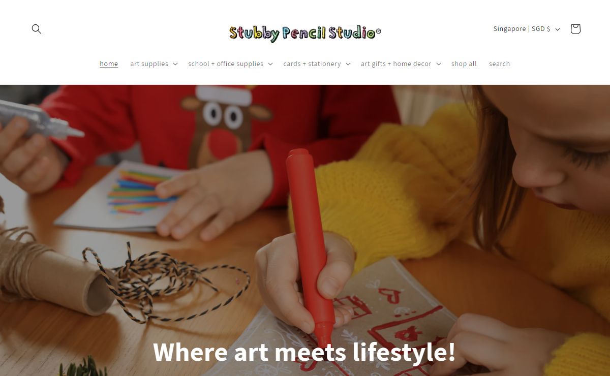 Art supplies, pencils coloring cards for kids – Stubby Pencil Studio