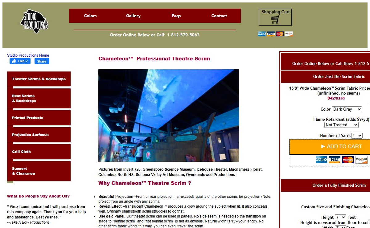 Studio Productions Home Page. Your source for Theatrical Scrim | Stage Scrim | Printed Scrims | Scrims for Rent | Studio Productions.