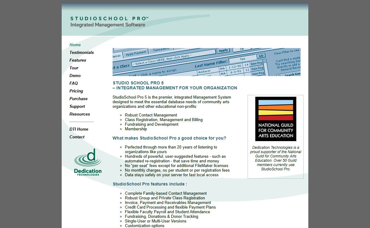 StudioSchool Pro - Integrated Management for Community Music & Arts Schools, Nature Centers, Non-profits