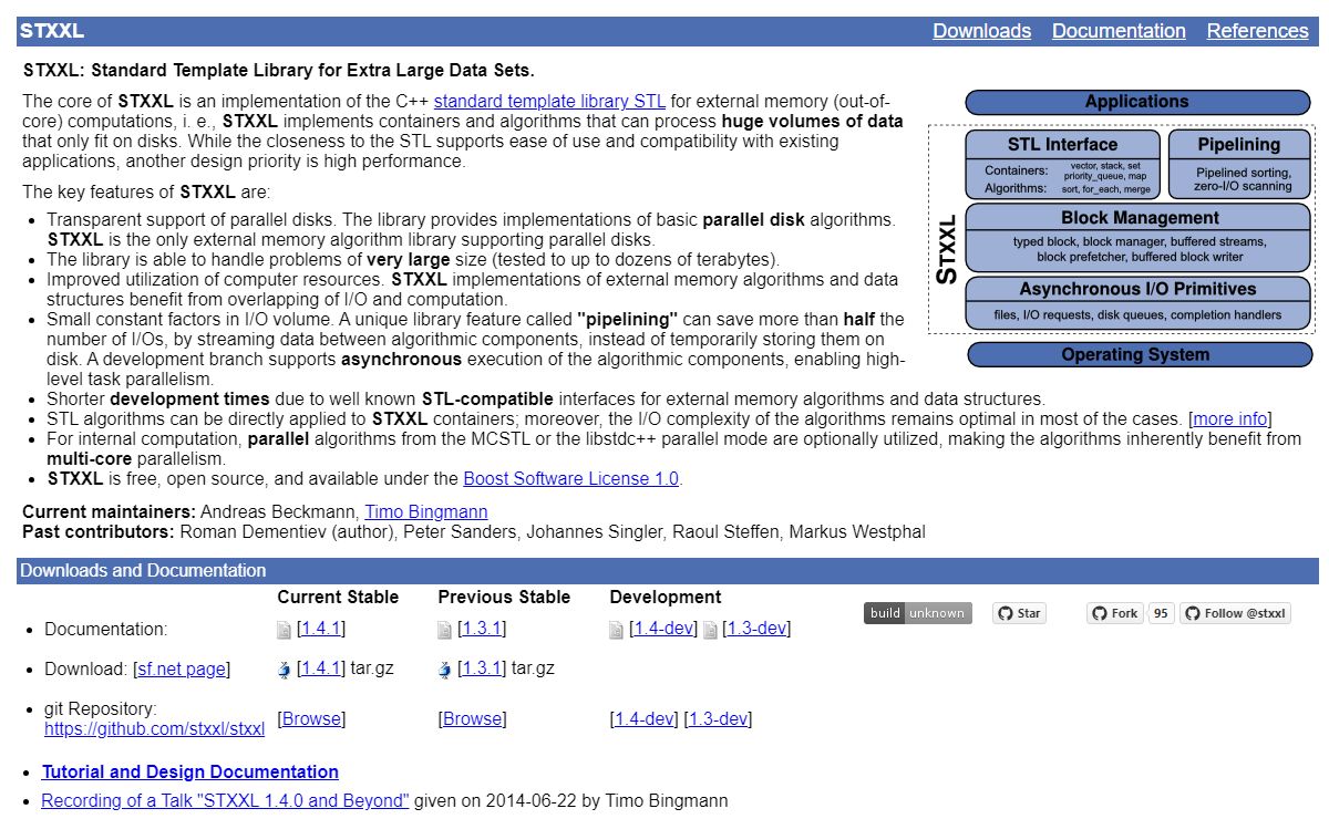 STXXL - Standard Template Library for Extra Large Data Sets