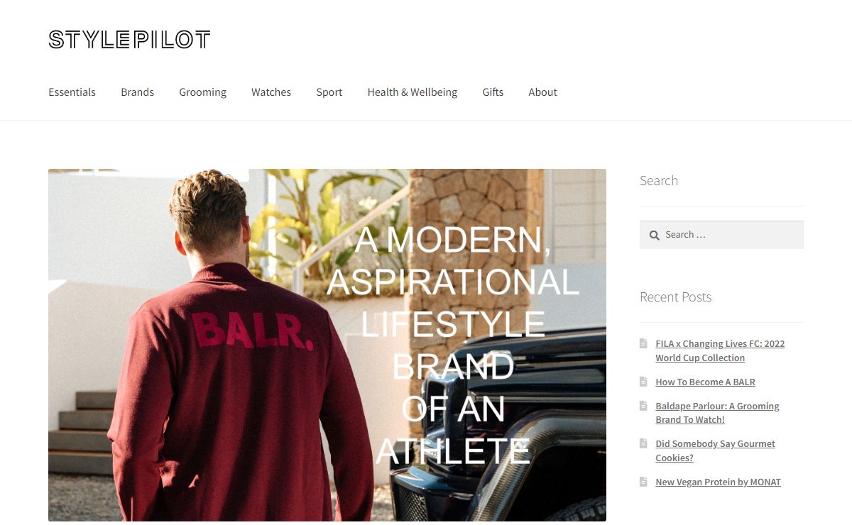 StylePilot: Men’s lifestyle platform including fashion, grooming, watches, health and wellbeing.