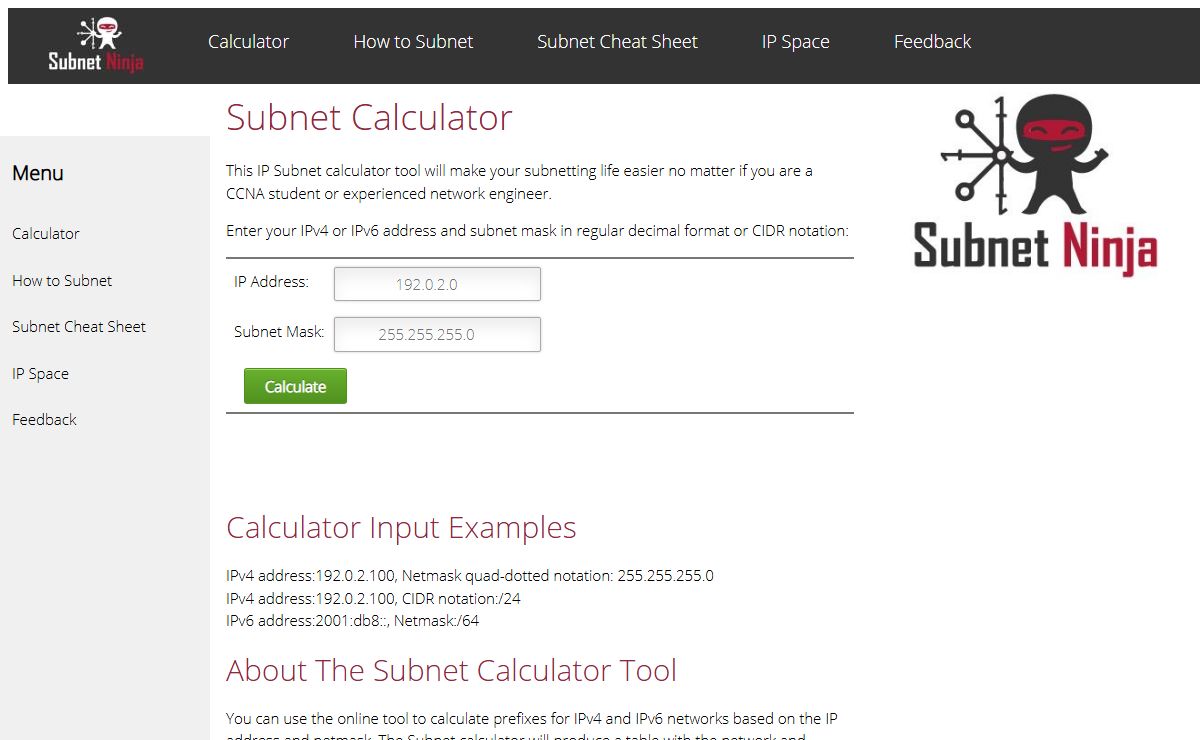 Subnet Calculator Ninja