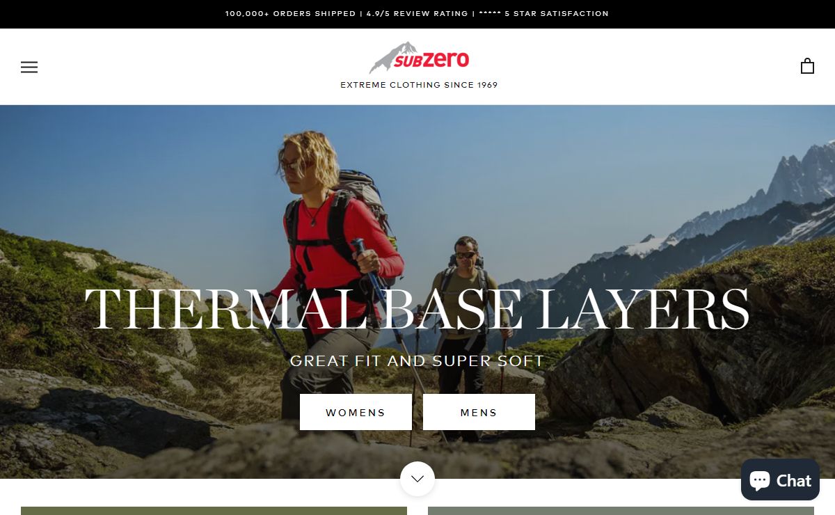 Sub Zero: Premium Outdoor Clothing & Adventure Gear