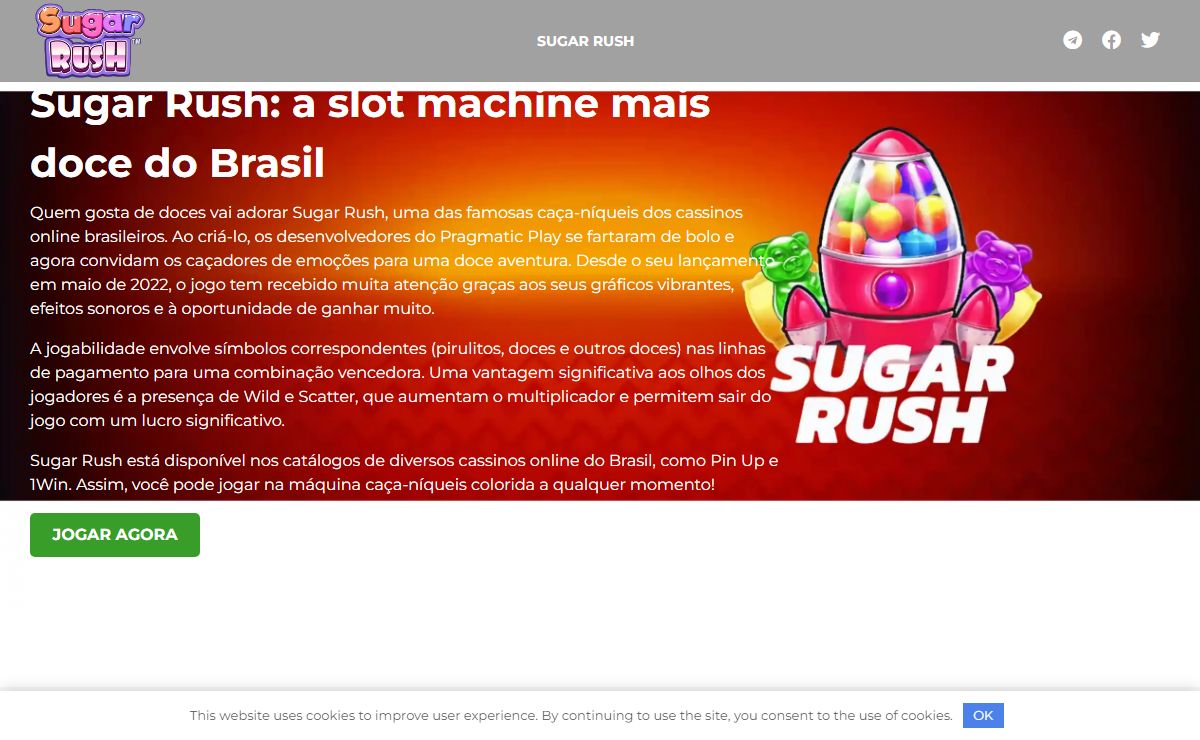 Sugar Rush: a slot machine mais doce do Brasil