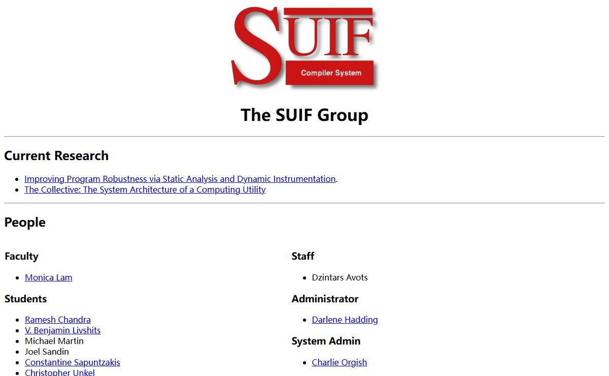 The Stanford SUIF Compiler Group