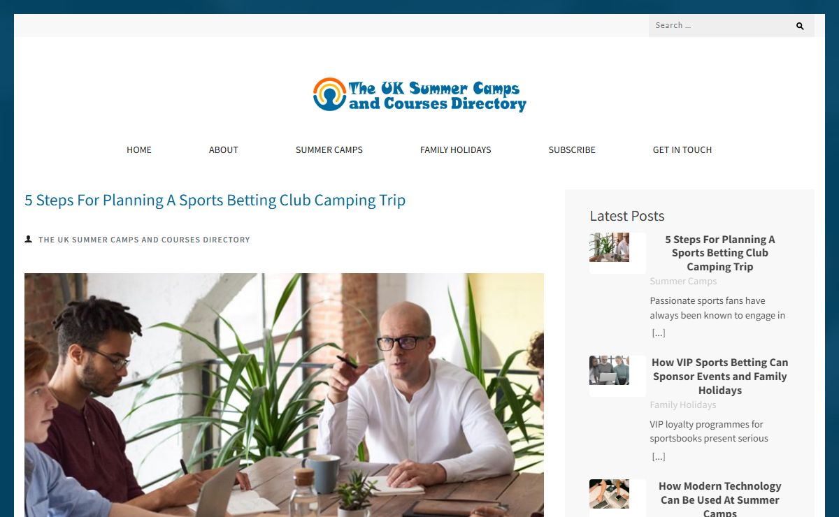 The UK Summer Camps and Courses Directory – Thrilling Summer Camps and Family Holidays