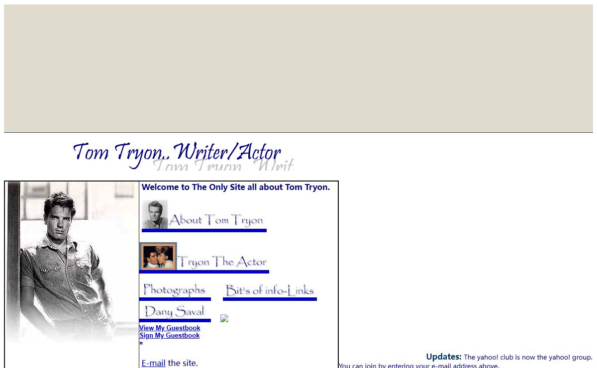 The Tom Tryon Site By CK 2000-2001