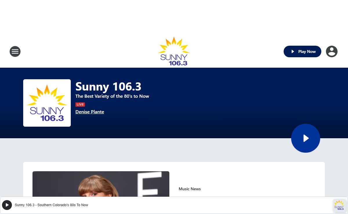 Sunny 106.3 - The Best Variety of the 80's to Now