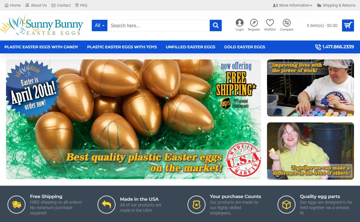 Sunny Bunny Easter eggs
