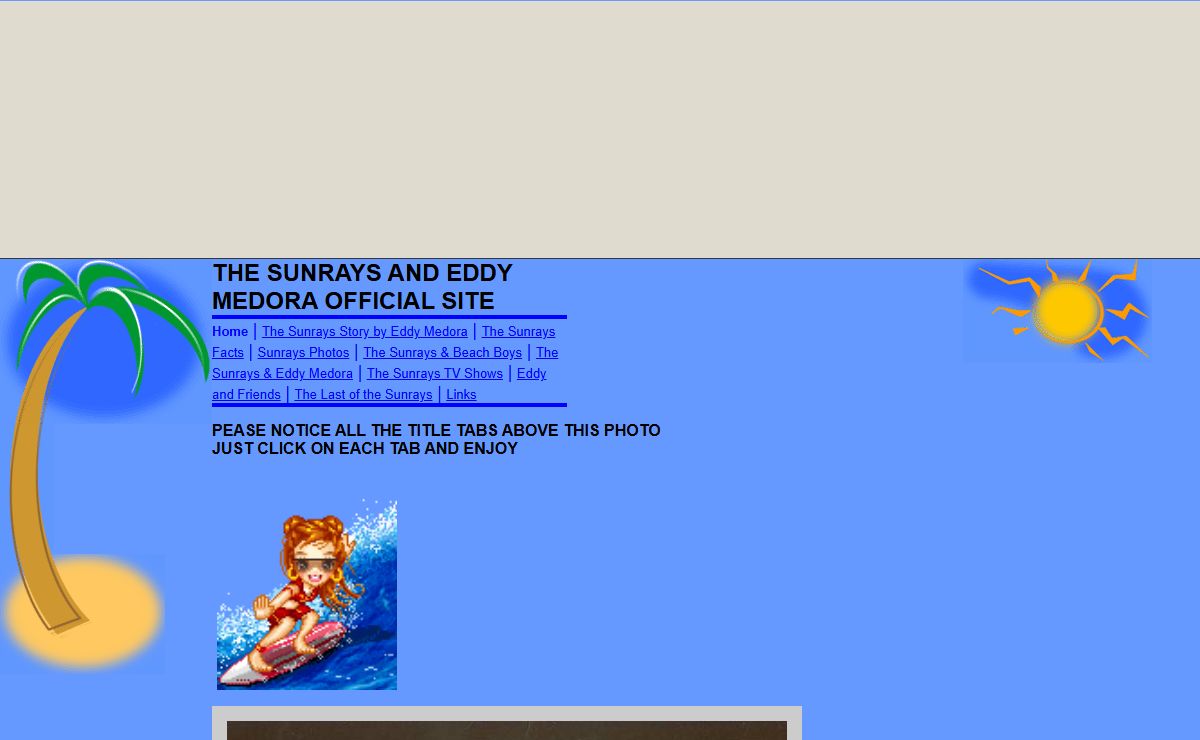 THE SUNRAYS AND EDDY MEDORA OFFICIAL SITE