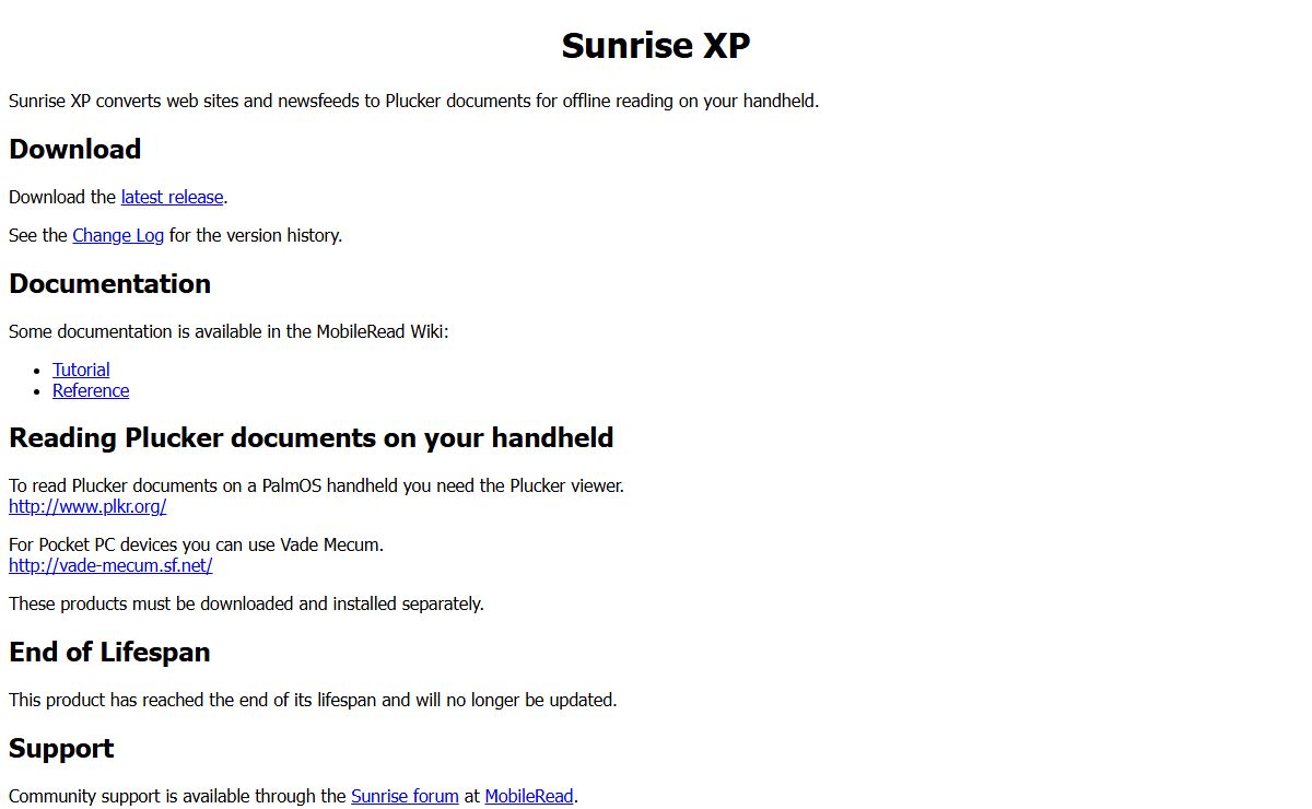 Sunrise XP