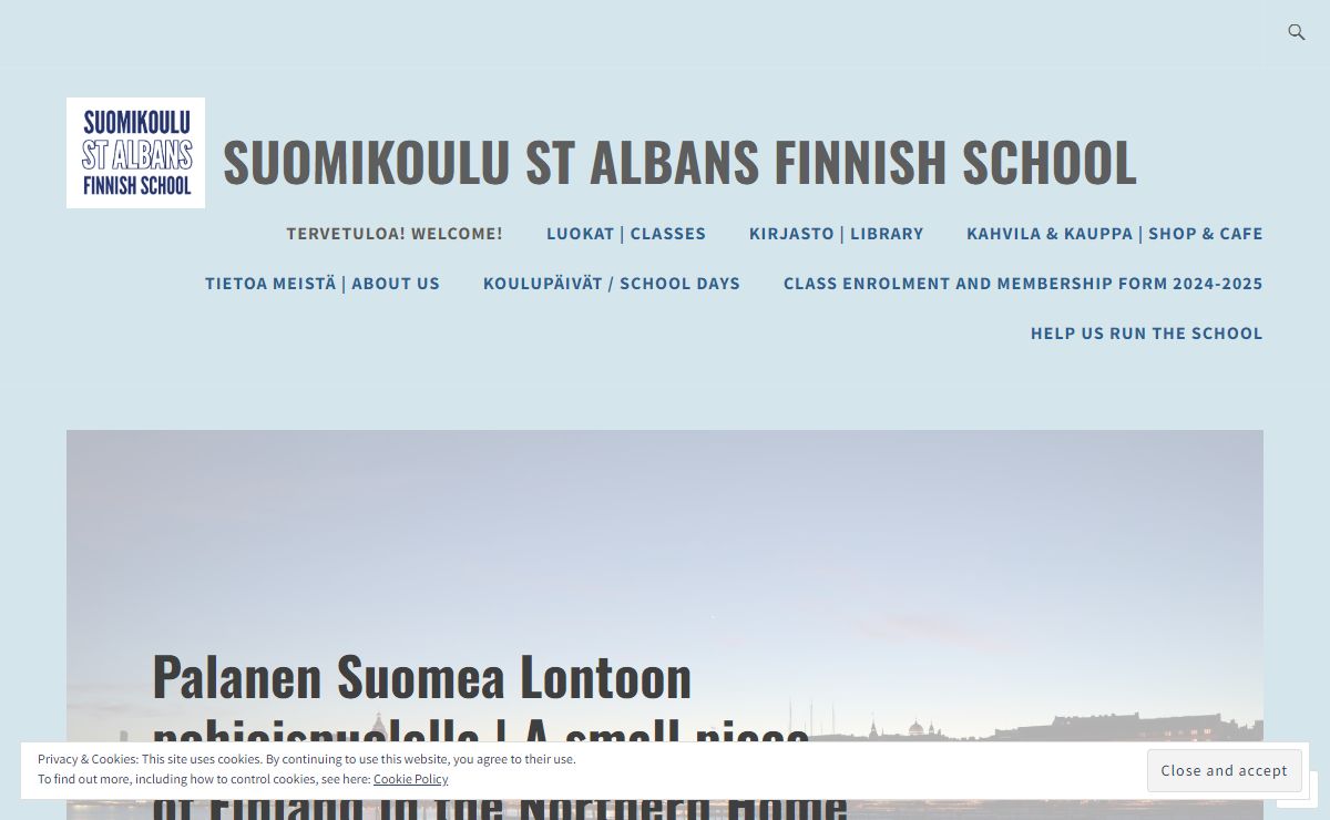 Suomikoulu St Albans Finnish School – Palanen Suomea Lontoon pohjoispuolella | A small piece of Finland in the Northern Home Counties