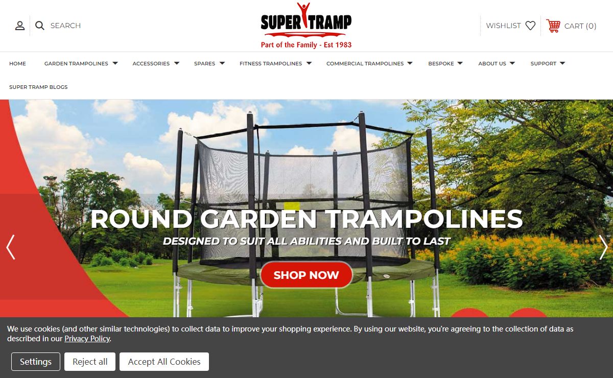 Buy Trampoline - Garden Fitness Commercial Trampoline | Super Tramp Trampolines
