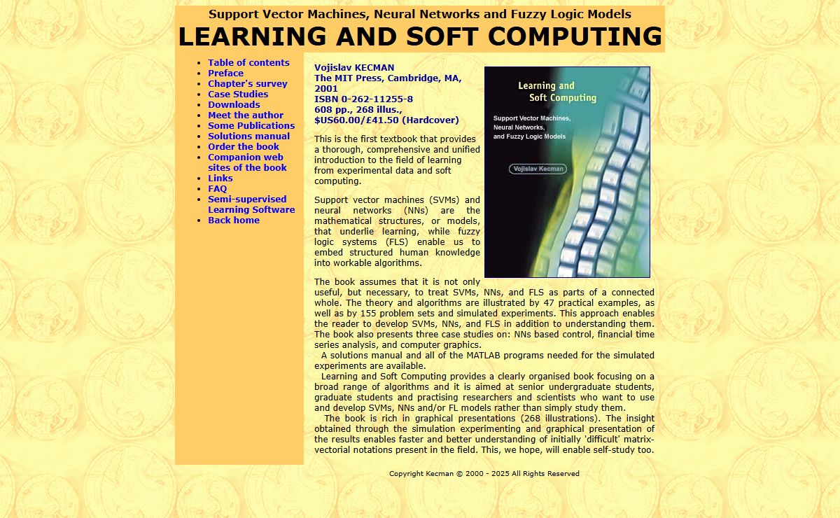 Support Vector Machines, Neural Networks and Fuzzy Logic Models