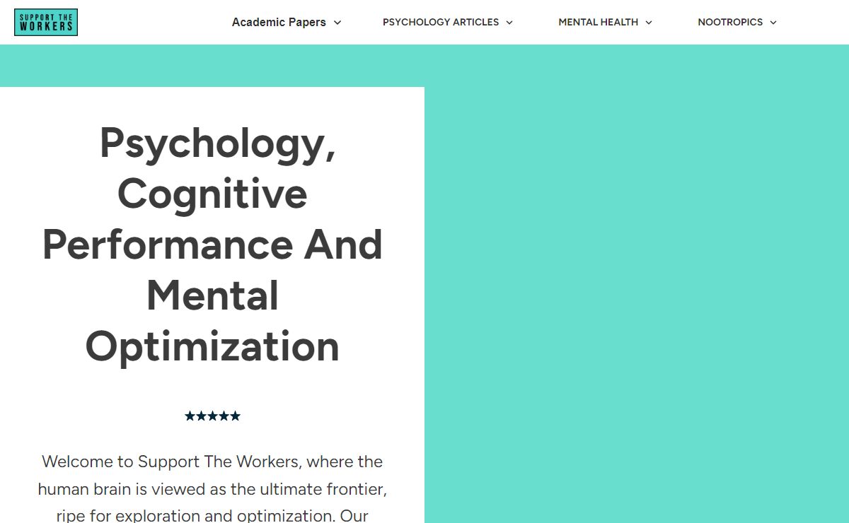 Support The Workers - Elevating Cognitive Performance