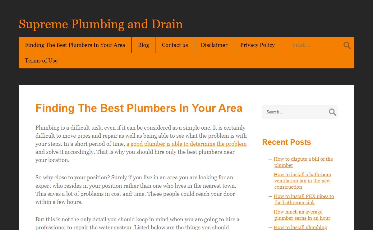 Supreme Plumbing and Drain