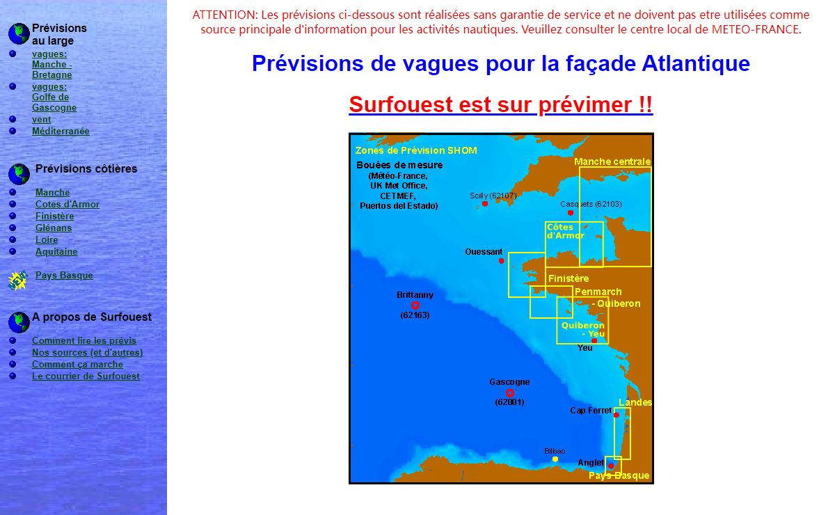 Surfouest : Previsions de houle - swell forecasts French Atlantic