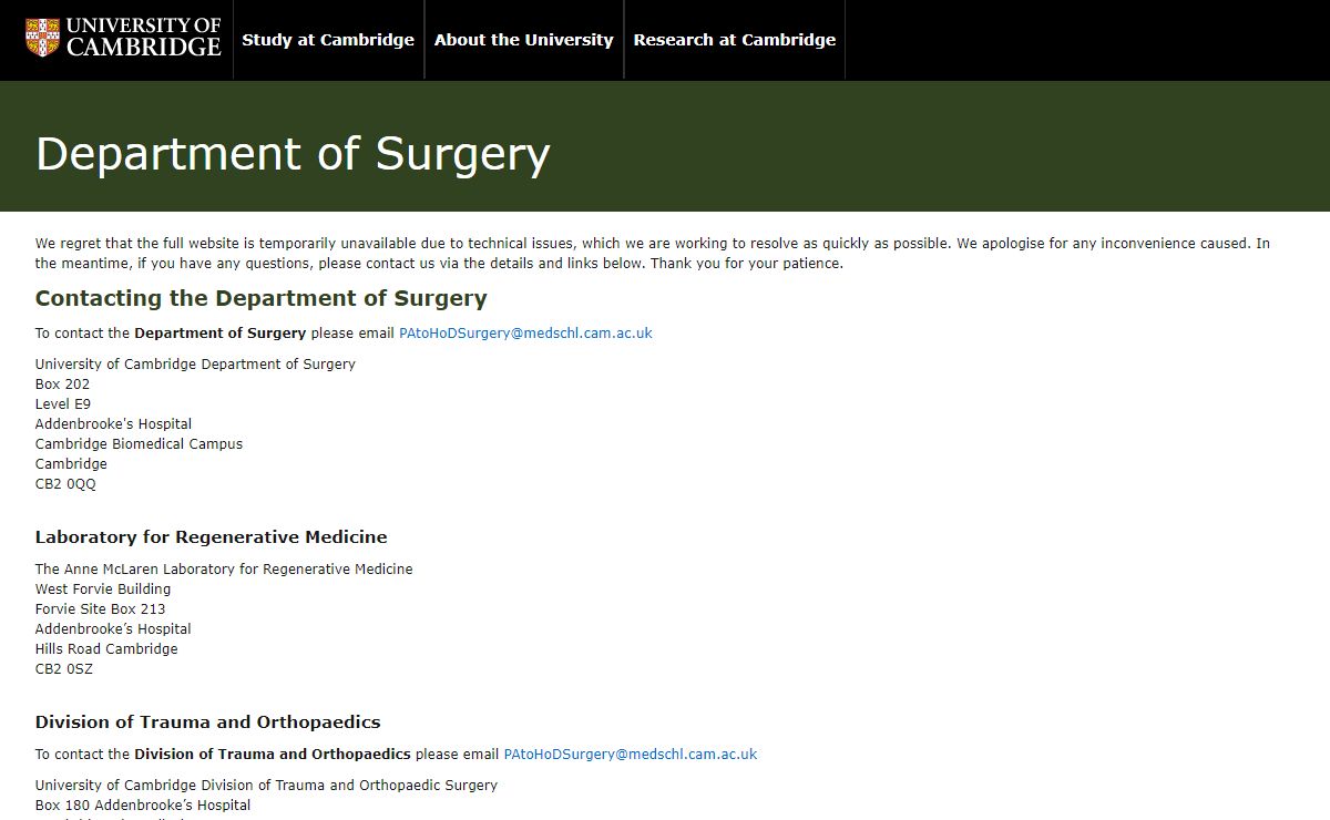 Department of Surgery