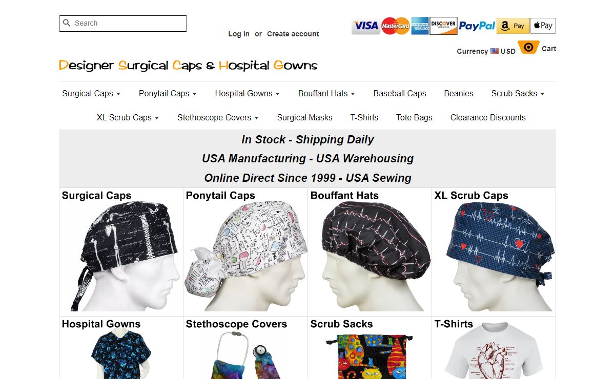 Surgical Caps, Scrub Caps USA Made, Ships Daily In Stock, Top Quality – surgicalcaps.com
