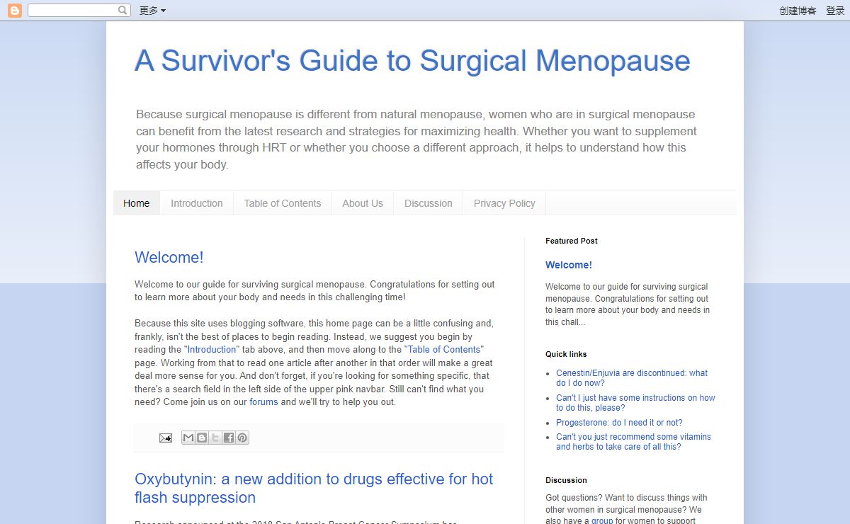 A Survivor's Guide to Surgical Menopause