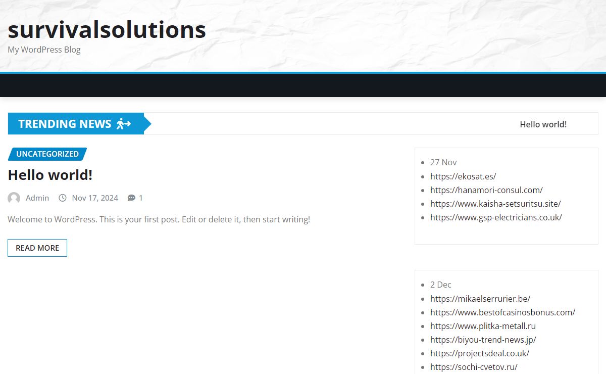 survivalsolutions – My WordPress Blog