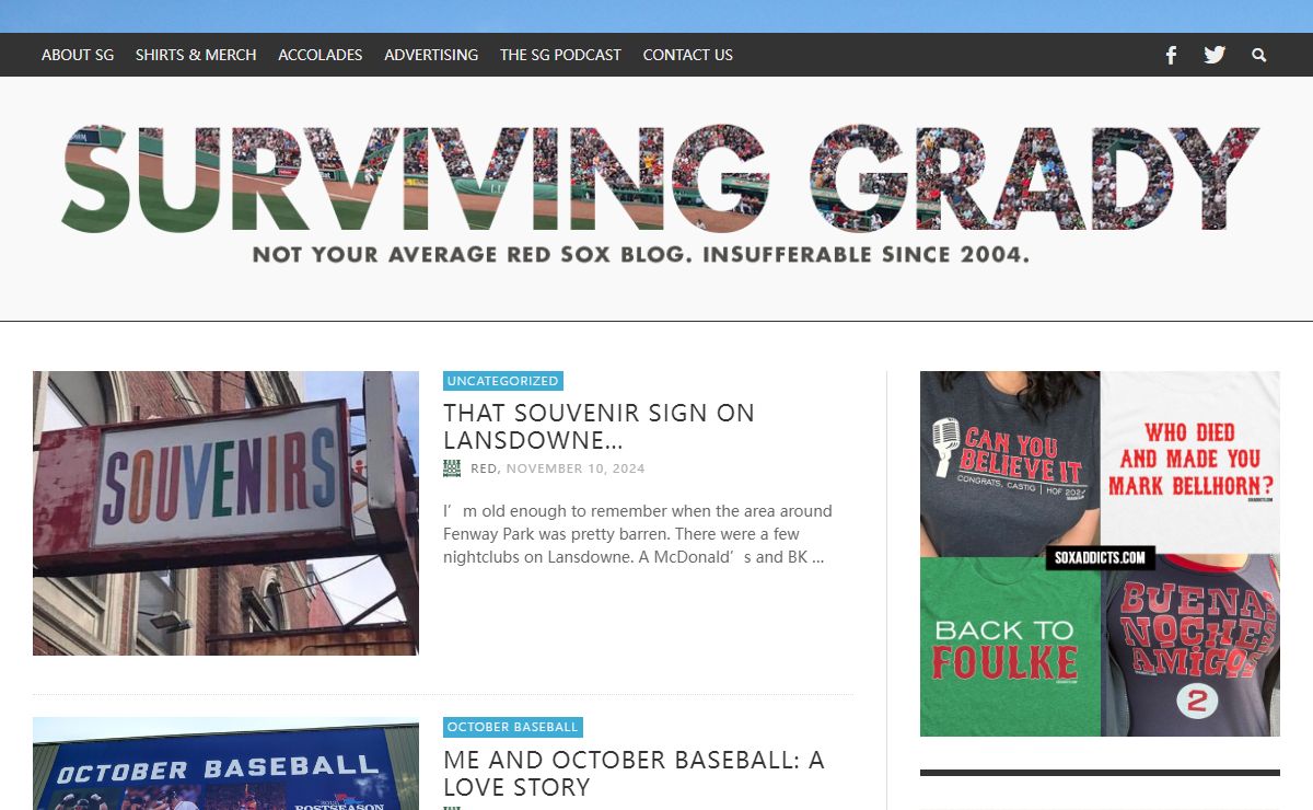 Surviving Grady - A Red Sox blog with humor and news
