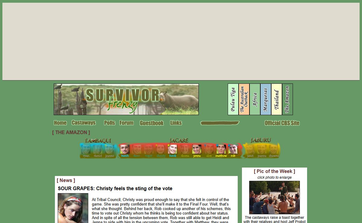 Survivor Frenzy | The Amazon | Home