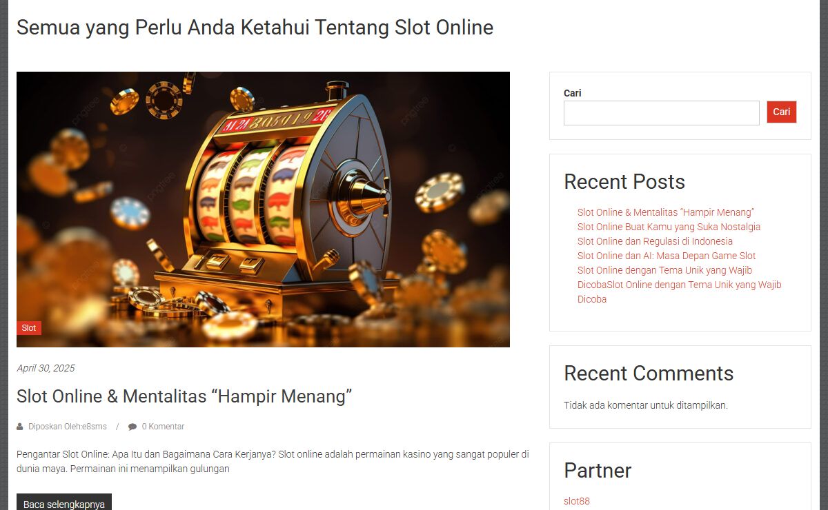 Semua yang Perlu Anda Ketahui Tentang Slot Online -