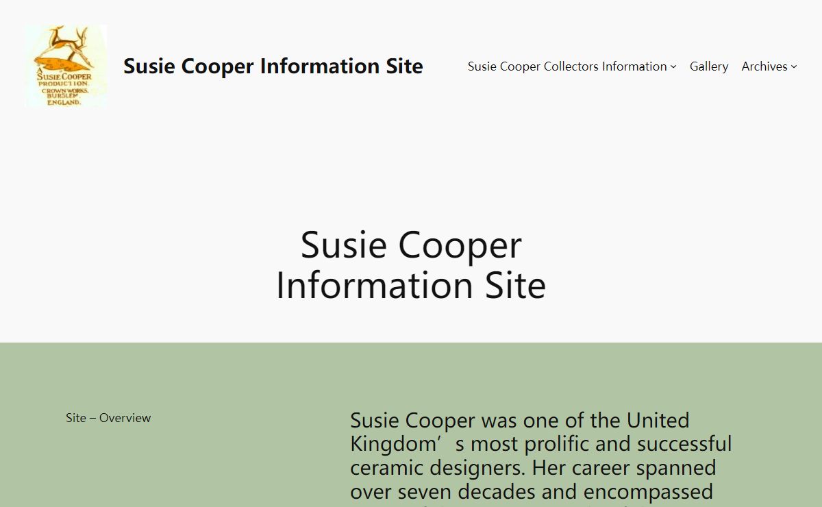 Susie Cooper Information Site - Susie Cooper Information Site
