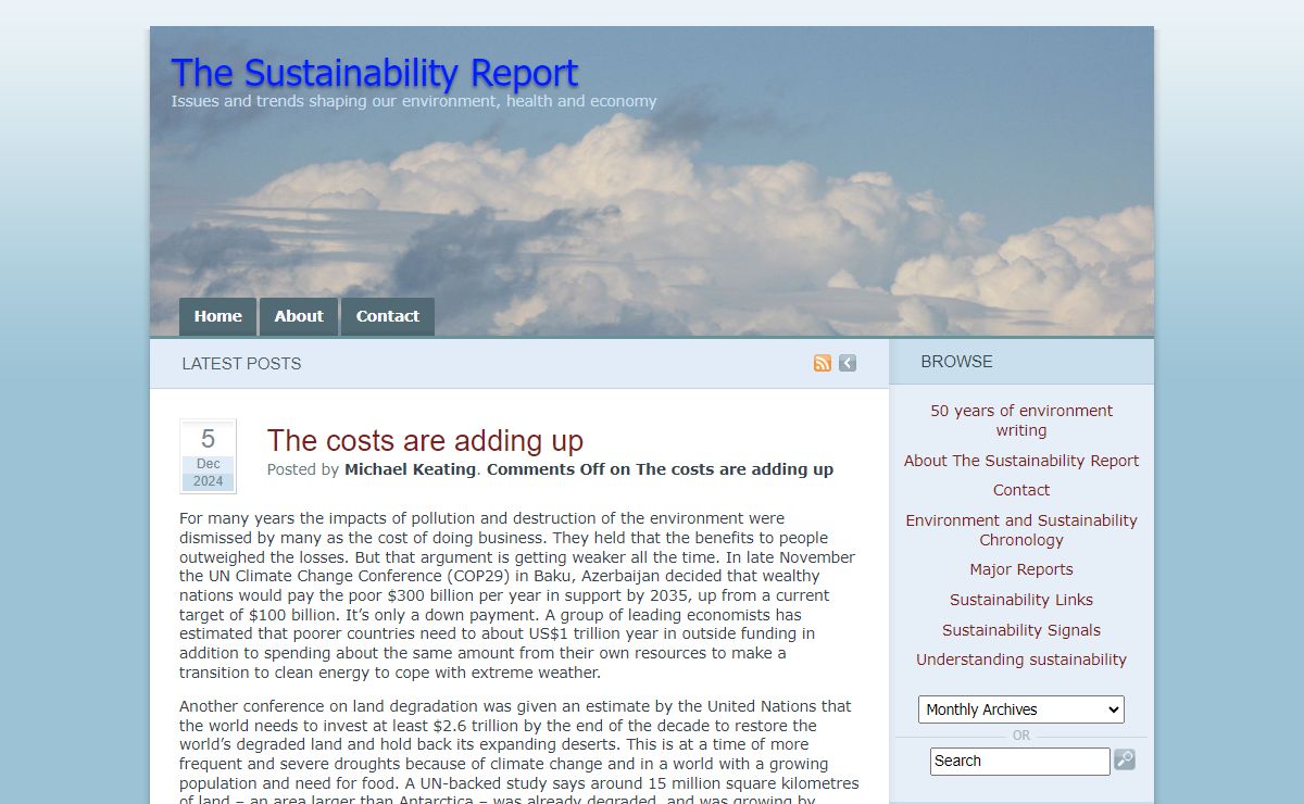 The Sustainability Report