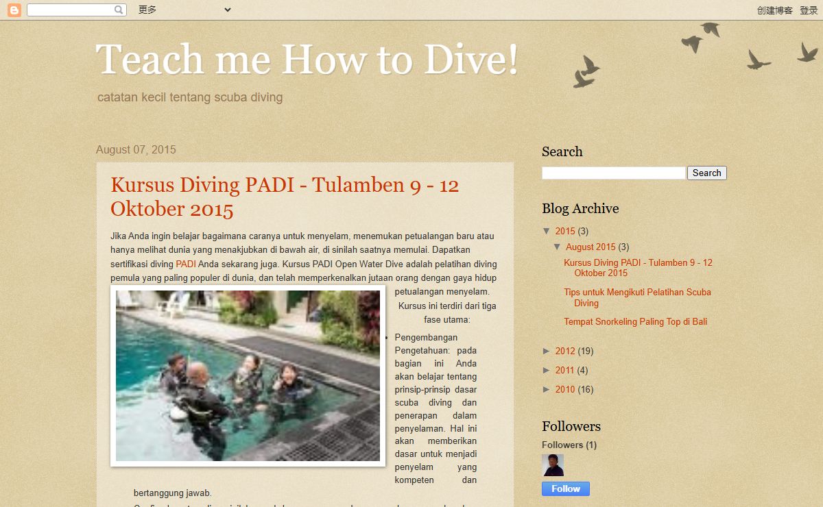 Teach me How to Dive!
