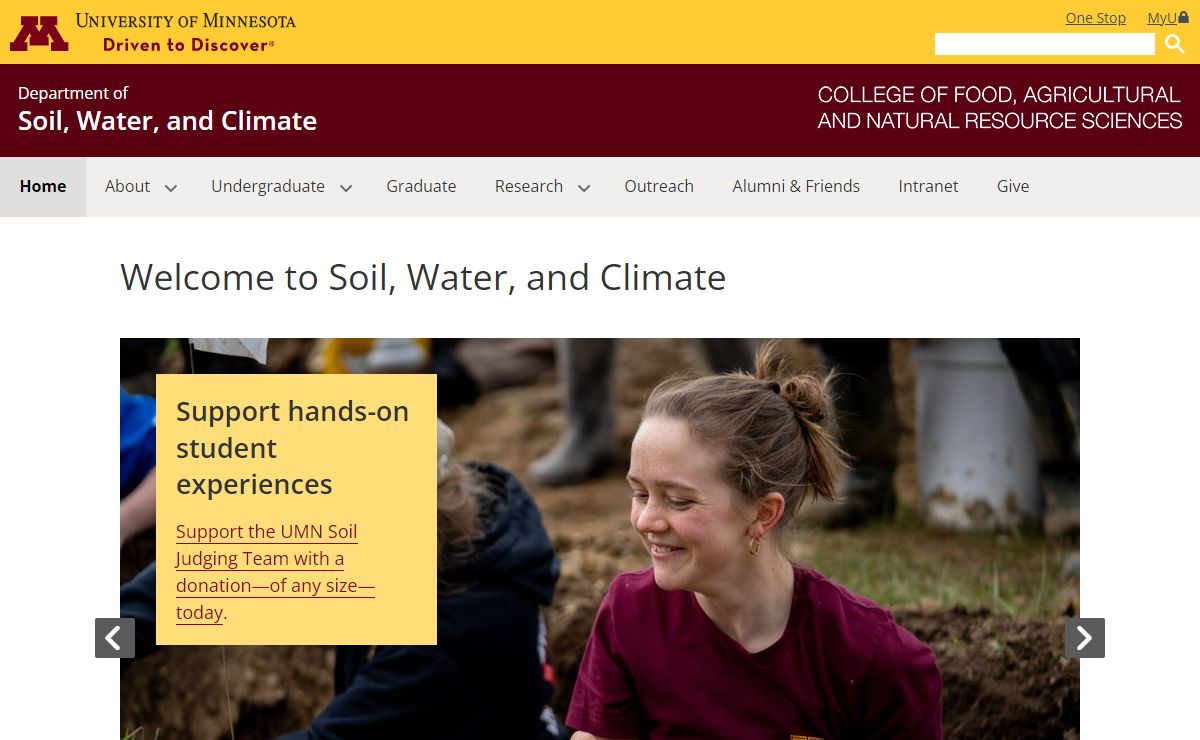Welcome to Soil, Water, and Climate | Department of Soil, Water, and Climate
