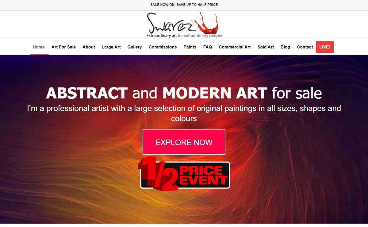 Abstract art and large modern paintings for sale | Large colourful art
