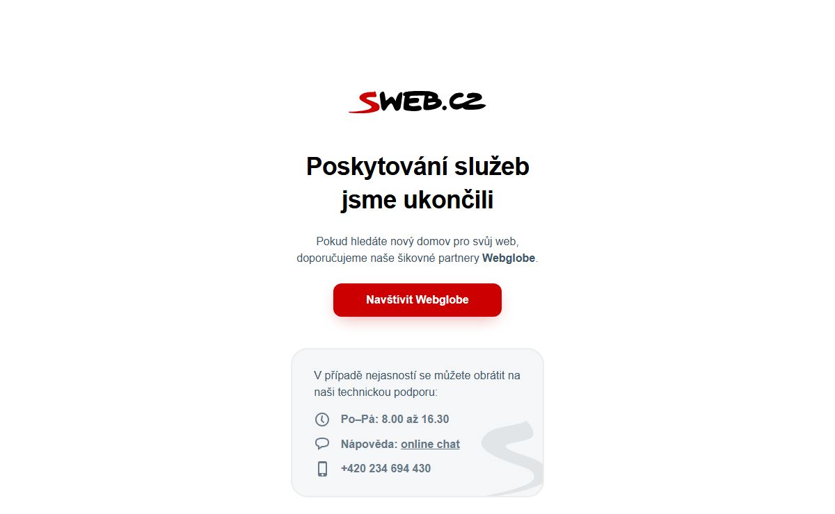 Prostor pro vlastní internetové stránky zdarma - Sweb.cz