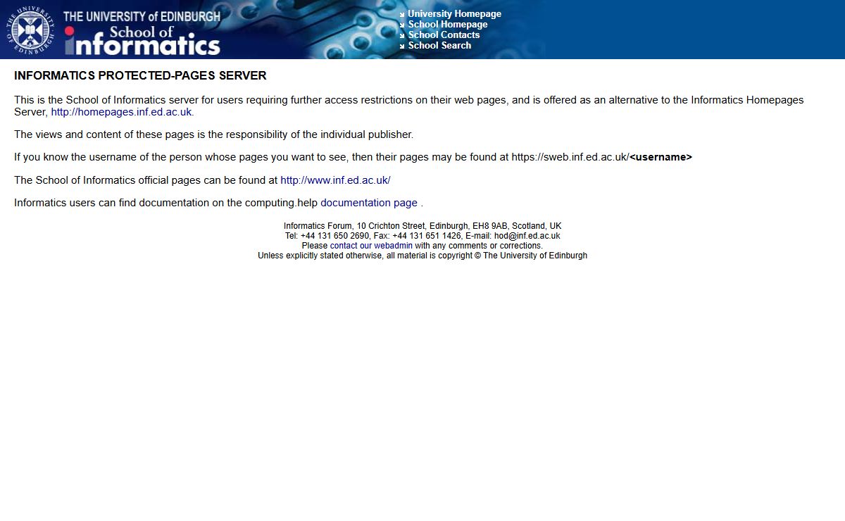 Informatics Protected-Pages Server