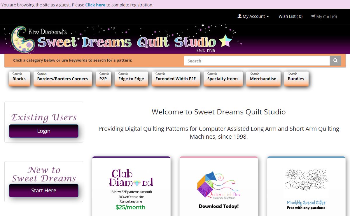 Sweet Dreams Quilt Studio | Digital Quilting Patterns by Kim Diamond