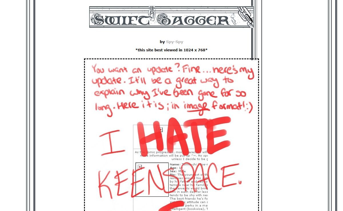 Swift Dagger - Monday , October 18 , 2004