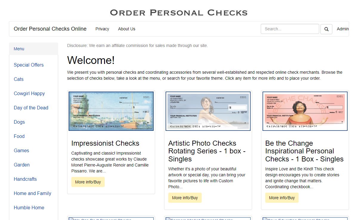 Order Personal Checks Online