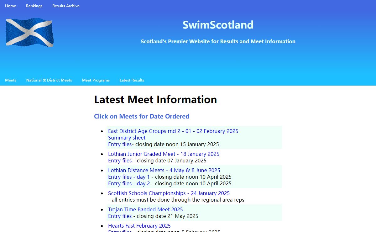 Swim Scotland | Results and Information Service