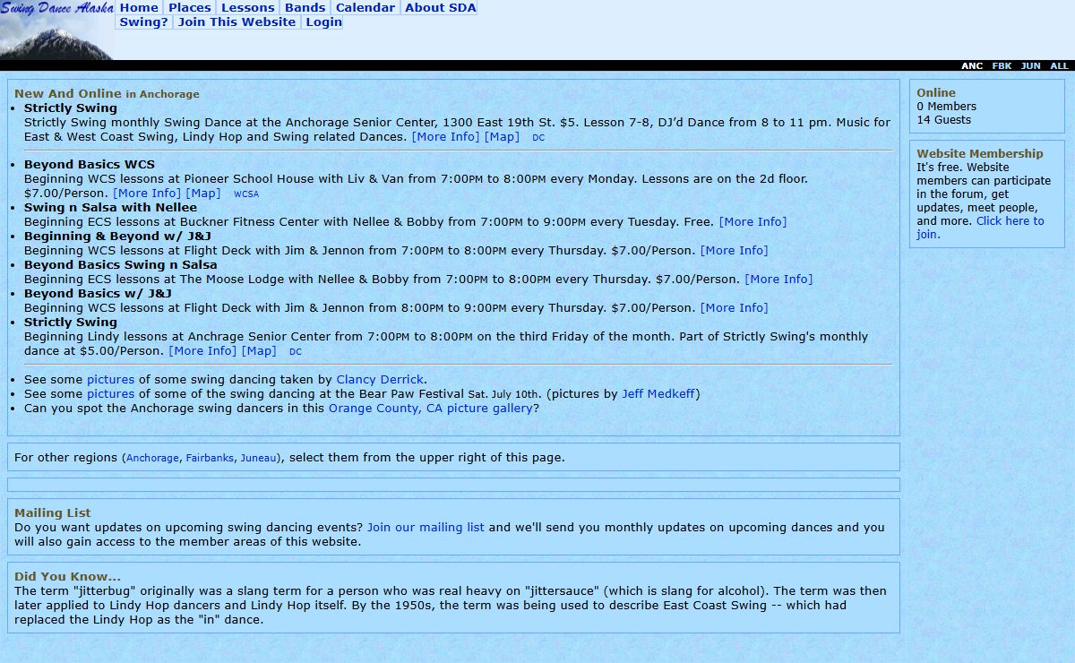 Swing Dance Alaska - News and information on the Alaska swing scene