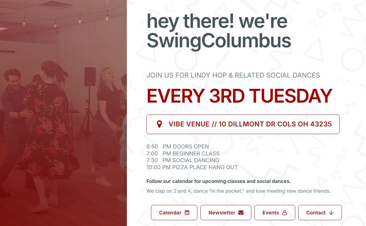 SwingColumbus - Dancing lindy hop & related social dances every 3rd Tuesday in Columbus, Ohio