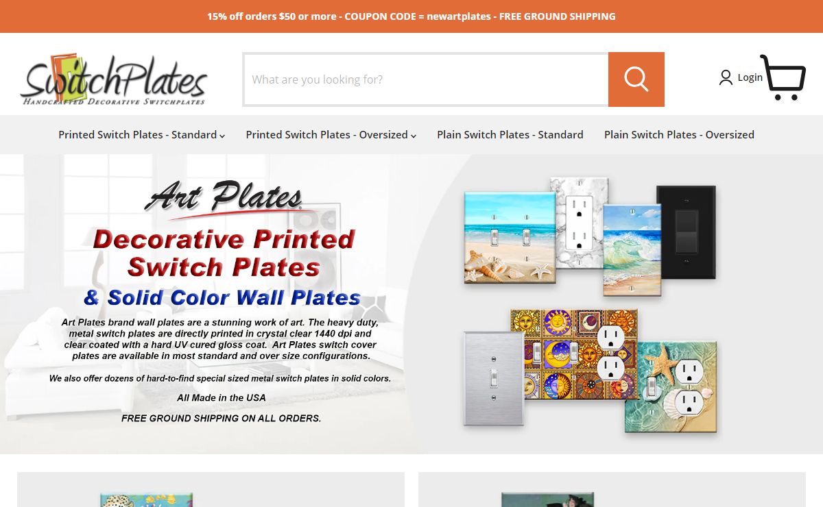 Decorative Printed and Plain Light Switch Plates & Wall Plates — Switch Plates by Art Plates