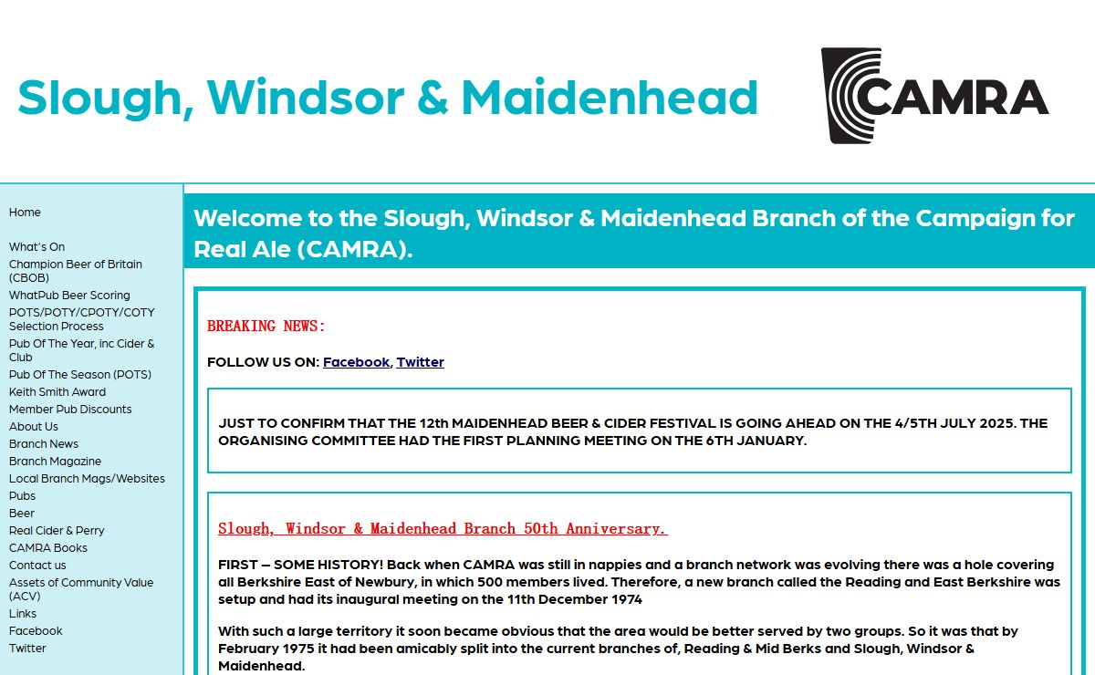 Slough, Windsor & Maidenhead CAMRA
