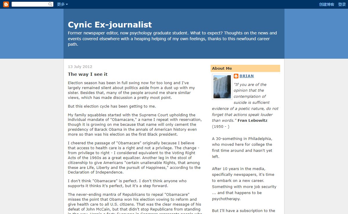 Cynic Ex-journalist