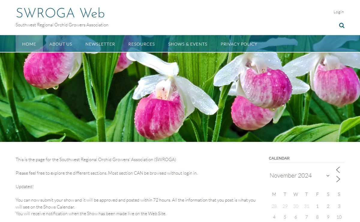 SWROGA Web – Southwest Regional Orchid Growers Association