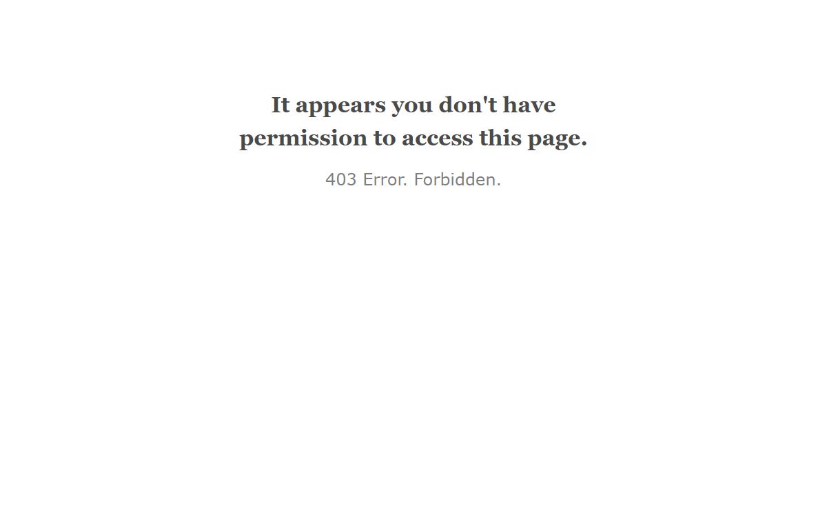 403 Error